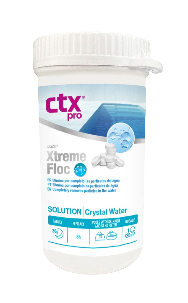 Floculante de Dupla Ação CTX-37 – Pastilhas de 20g para Transparência Total