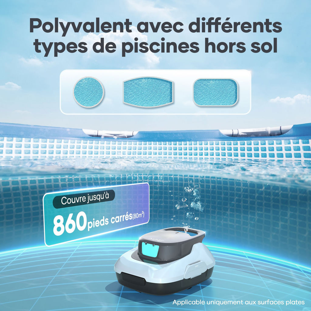 Robot de Piscina Sem Fios Aiper Scuba 800 – Limpeza Automática até 80m²