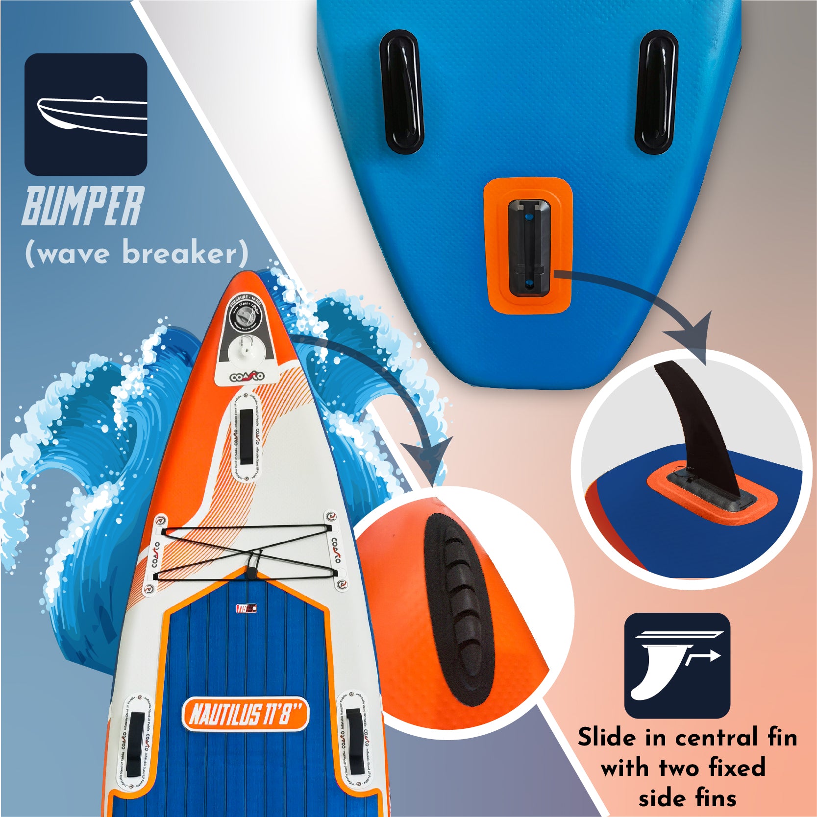 Prancha de Stand Up Paddle Coasto Nautilus 11'8"