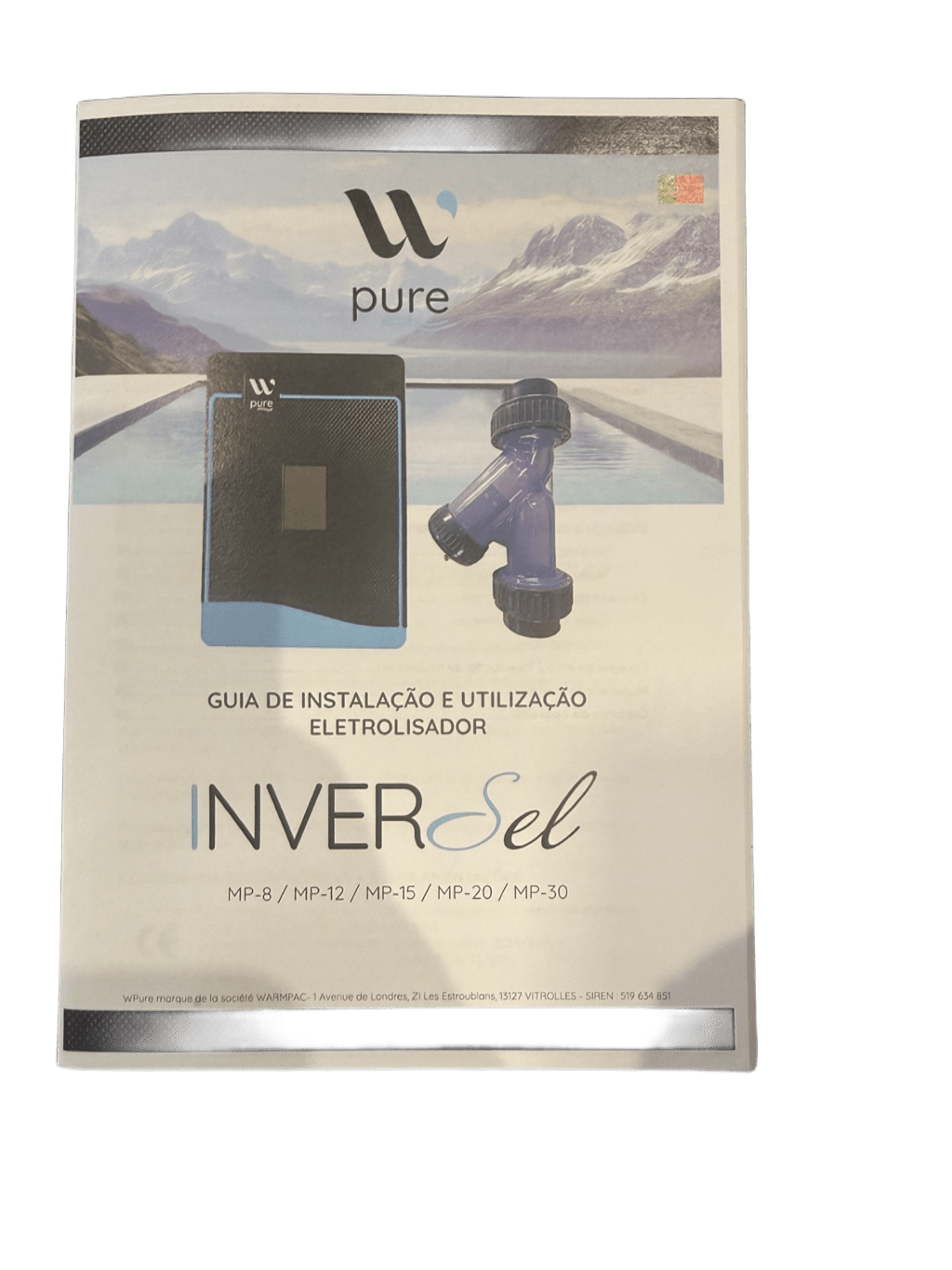 Eletrólise Salina Inverter Warmpac InverSel MP (8 a 30g/h) com sonda ORP