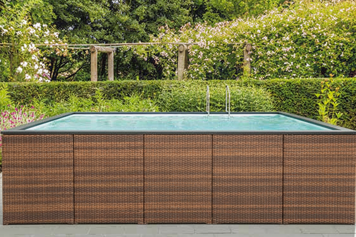 Piscina DolceVita Rattan – Piscinas Elevadas de Luxo em Vime Tecido à Mão