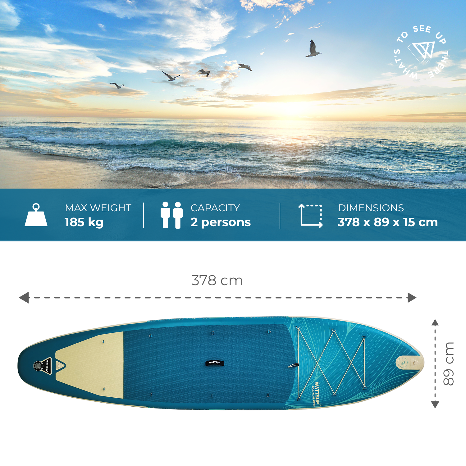 Prancha SUP Insuflável Wattsup Marlin 12'5"