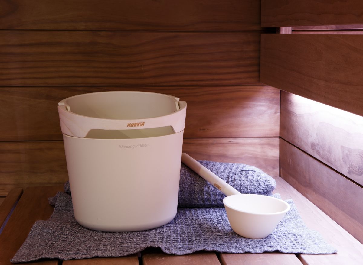 Kit Harvia Helmi para Sauna – Balde e Concha