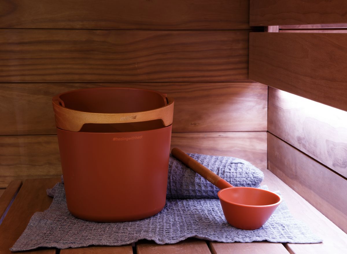 Kit Harvia Helmi para Sauna – Balde e Concha