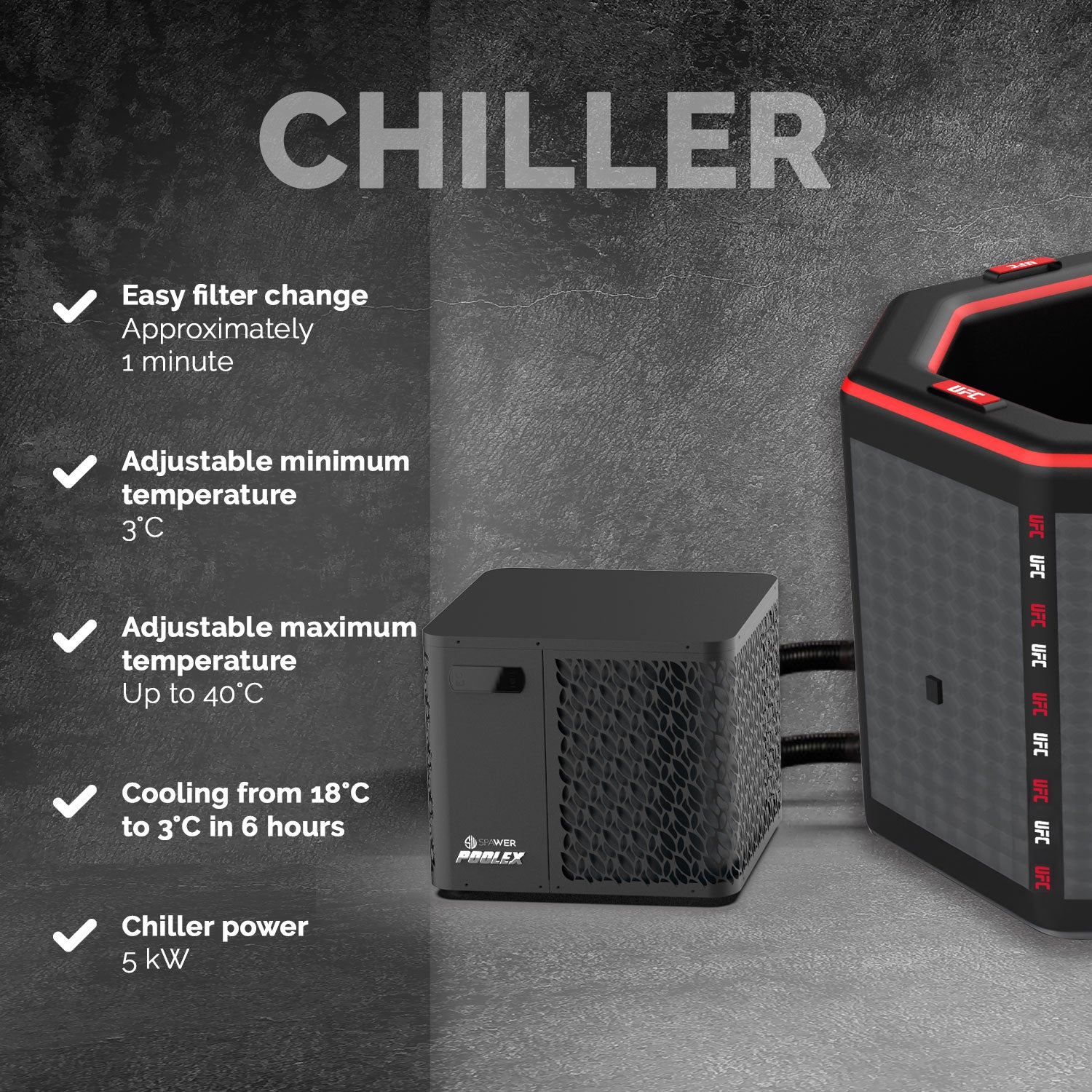 Pack Profissional Netspa UFC IceBath Järvi – Banho de Gelo com Chiller Automático