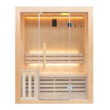 Sauna Tradicional de Interior Sense 3 – 4,5 kW Preto de Parede, 3 Lugares