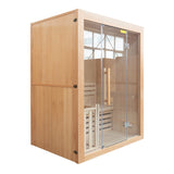 Sauna Tradicional de Interior Sense 3 – 4,5 kW Preto de Parede, 3 Lugares