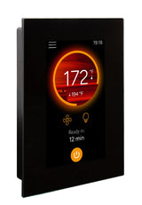 Pack Aquecedor Harvia The Wall Black + Comando Fenix Wi-Fi