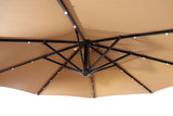 Guarda-Sol NetSpa Premium 250cm com LED Solar – Proteção UV50+ e Base com Rodas
