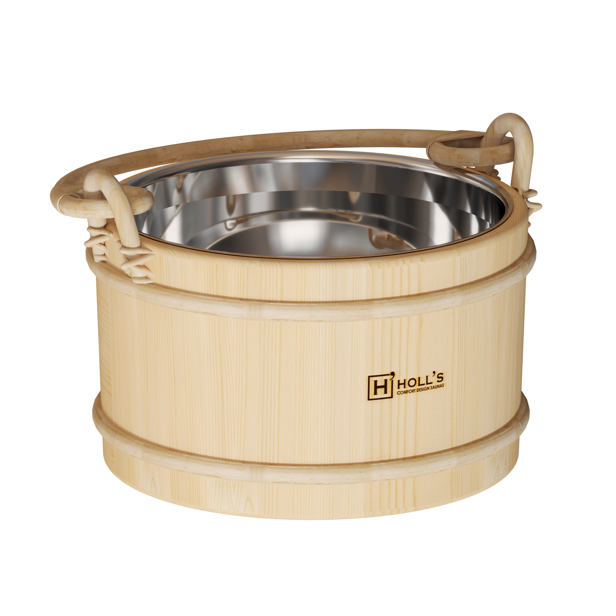 Balde Holl's com Interior em Inox para Sauna – 4 L