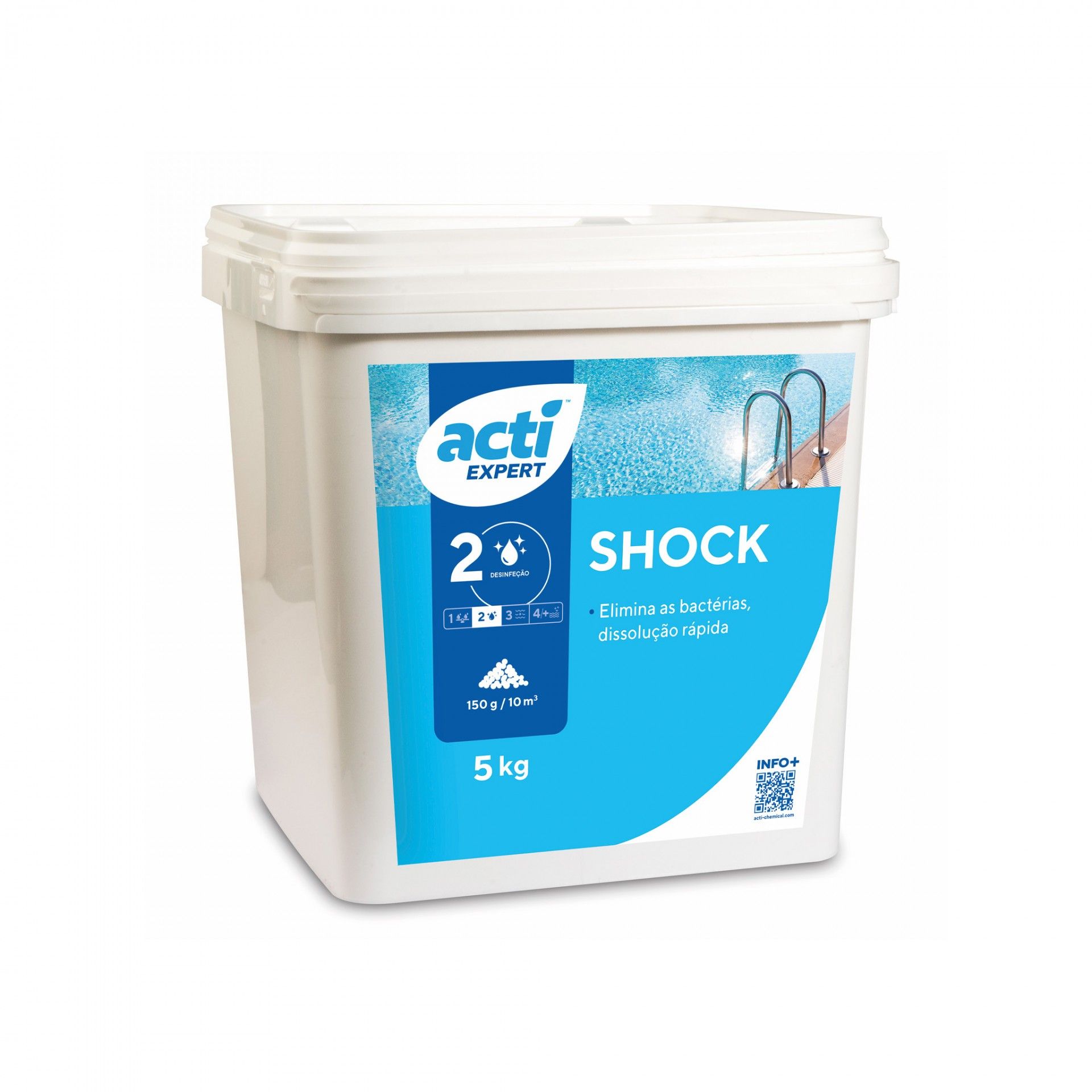 Acti Shock - Cloro Choque Dicloro Granulado ACTI Expert 5kg | Dissolução Rápida