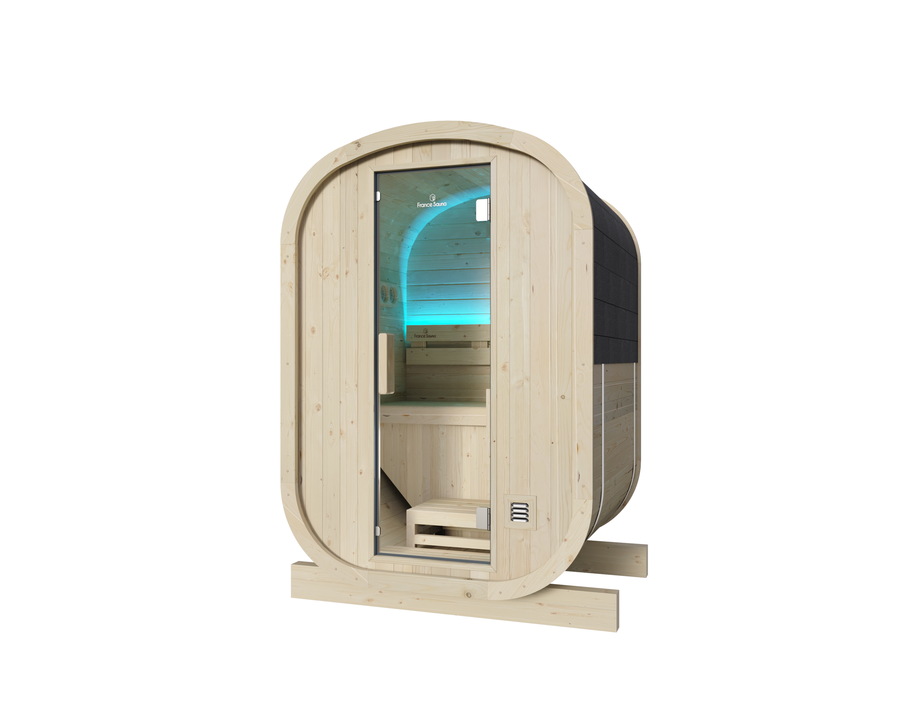 Sauna de Exterior Gaïa Urbana – Abeto Canadiano e Cromoterapia (2 Lugares)