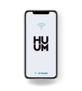 Comando HUUM UKU Wi-Fi Glass Preto para Sauna