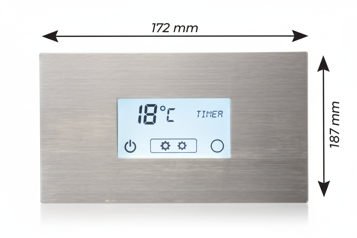 Painel de Controlo Digital STN-W Touch Inox – Interface Tátil com Ícones Animados
