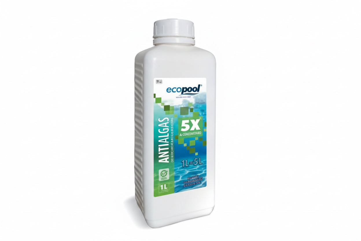 Antialgas Concentrado 5x ECOPOOL – Algicida Ultra-Potente Sem Espuma