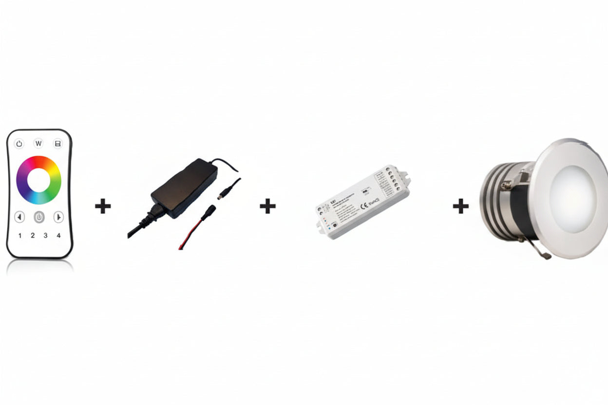 Projetor LED Spot RGBW 5W – Cromoterapia Profissional para Banho Turco