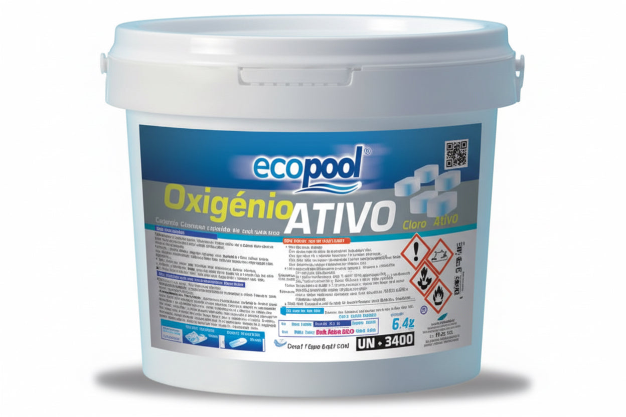 Oxigénio Ativo T-20g ECOPOOL – Pastilhas de Choque e Manutenção Sem Cloro