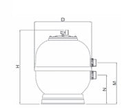 Filtro Laminado Superpool TE Lateral – Acabamento Gelcoat (D500 a D900)