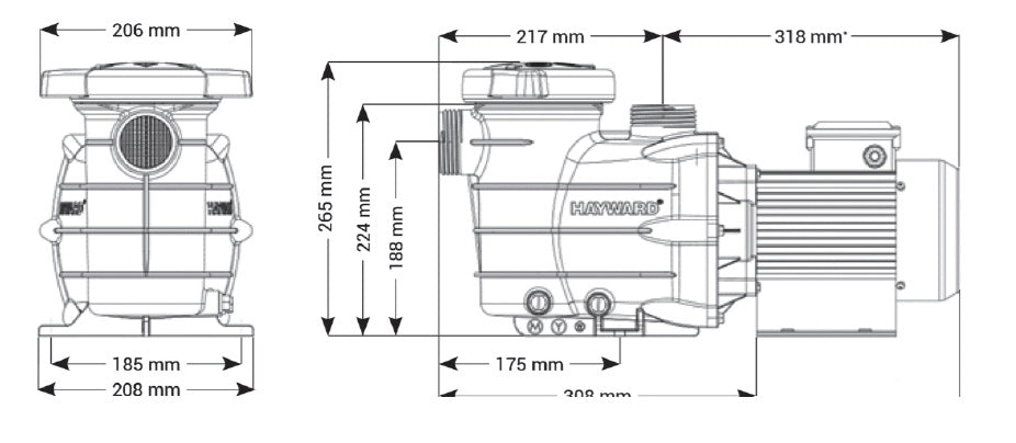 Bomba Hayward PowerFlo II – Eficiência Superior para Piscinas Pequenas e Elevadas