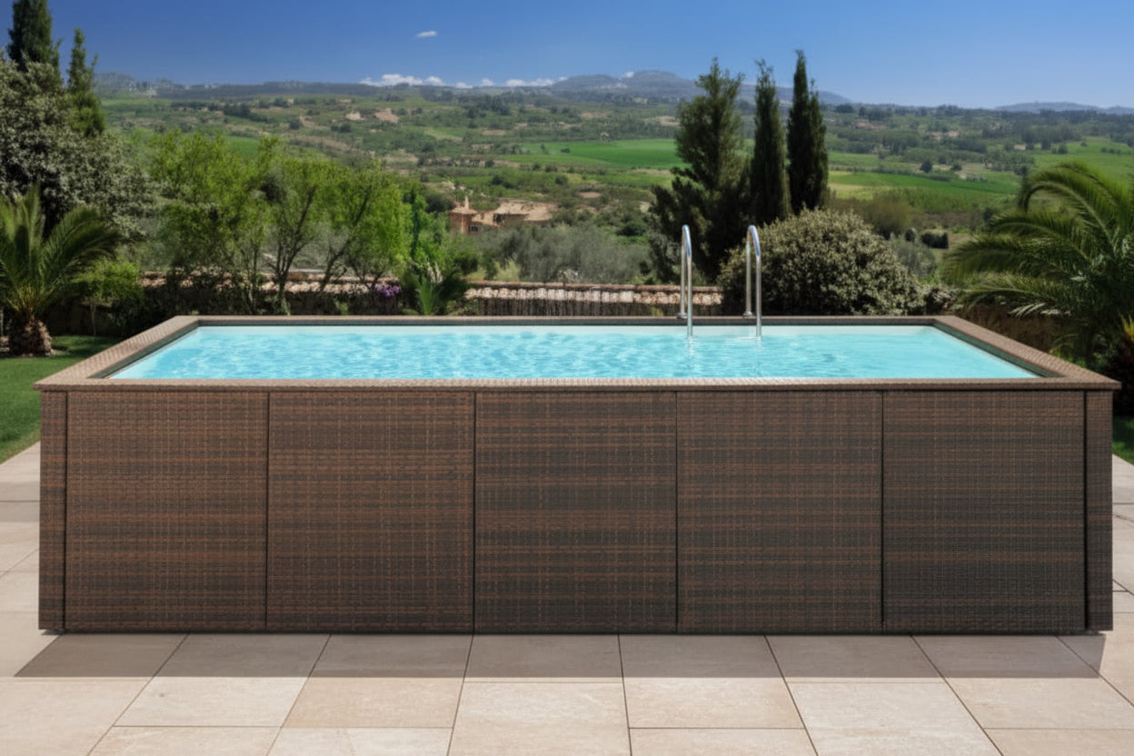 Piscina DolceVita Rattan – Piscinas Elevadas de Luxo em Vime Tecido à Mão