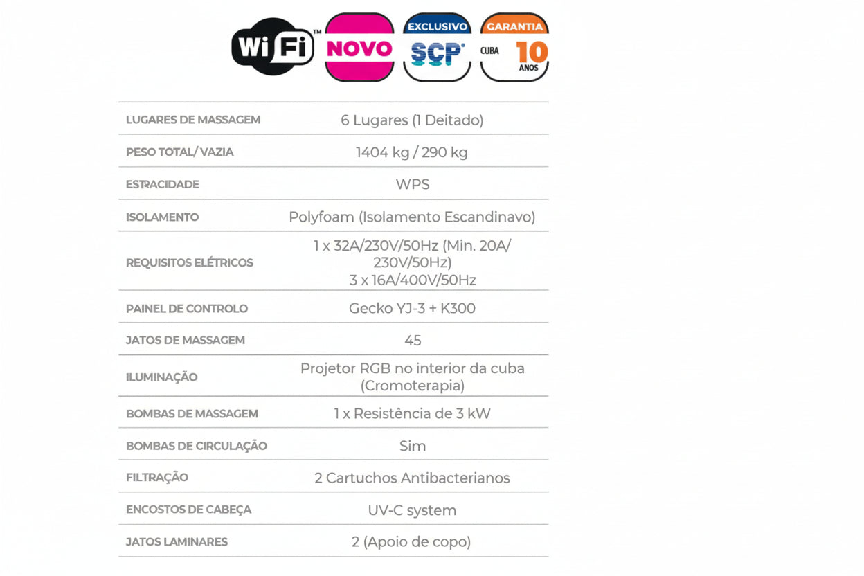 Spa Weekend 645L com Sistema de Som MyMusic 2.0 – Hidromassagem para 6 Pessoas