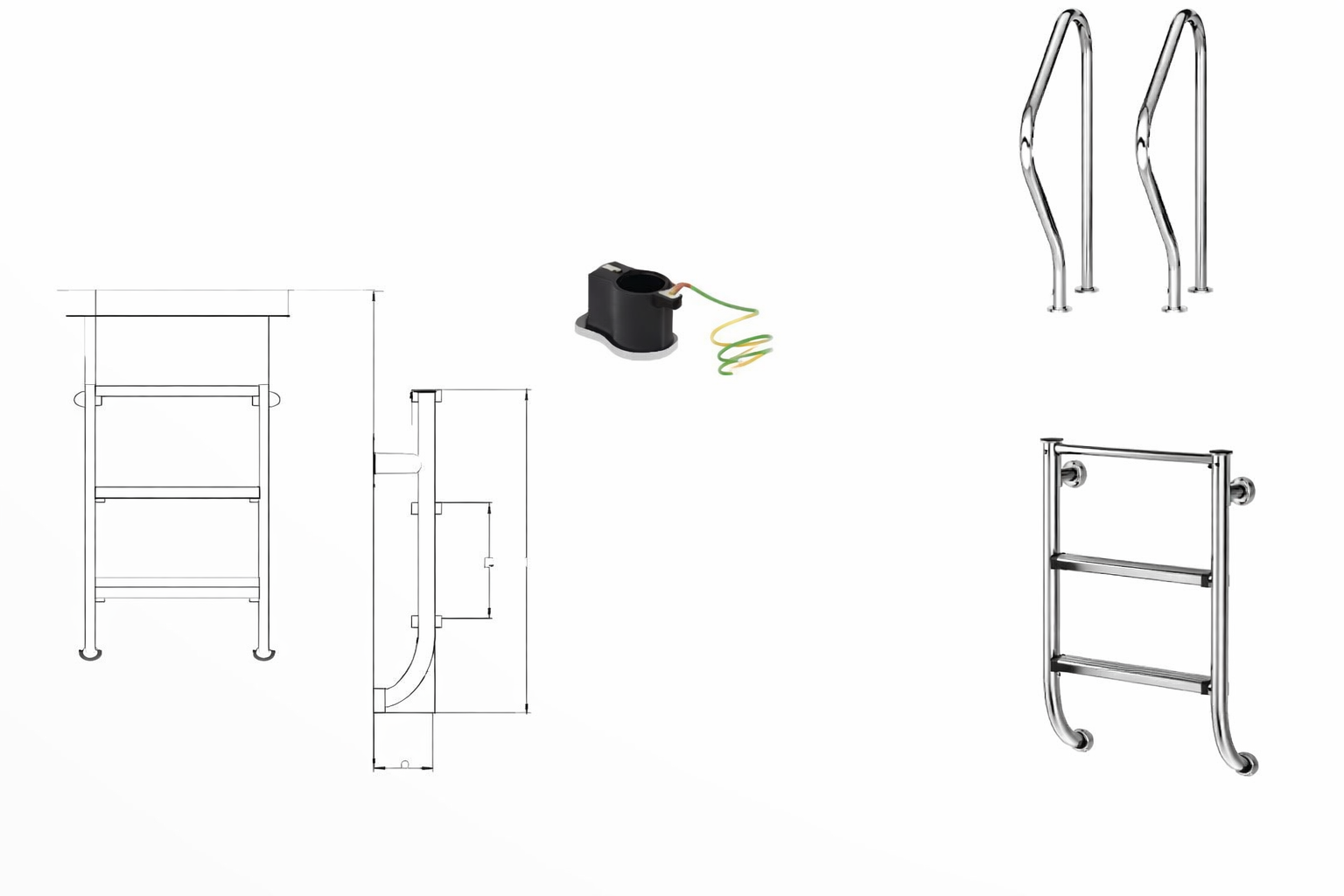 Escada de Piscina em Aço Inox AISI 316 Eletropolida - Elevada Resistência à Corrosão
