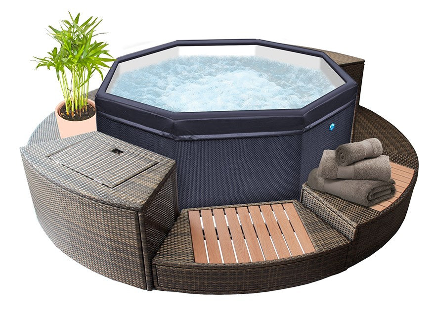 Spa Semirrígido NetSpa Octopus com Mobiliário – 4 a 6 Lugares, Conjunto de 5 Módulos