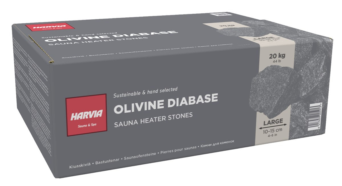 Pedras Harvia para Aquecedor de Sauna – 20 kg (Ø 10-15 cm)