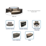 Spa Semirrígido - Conjunto NetSpa Vita Premium + Mobiliário Completo (5 Unidades) – Spa Semirrígido 6 Pessoas
