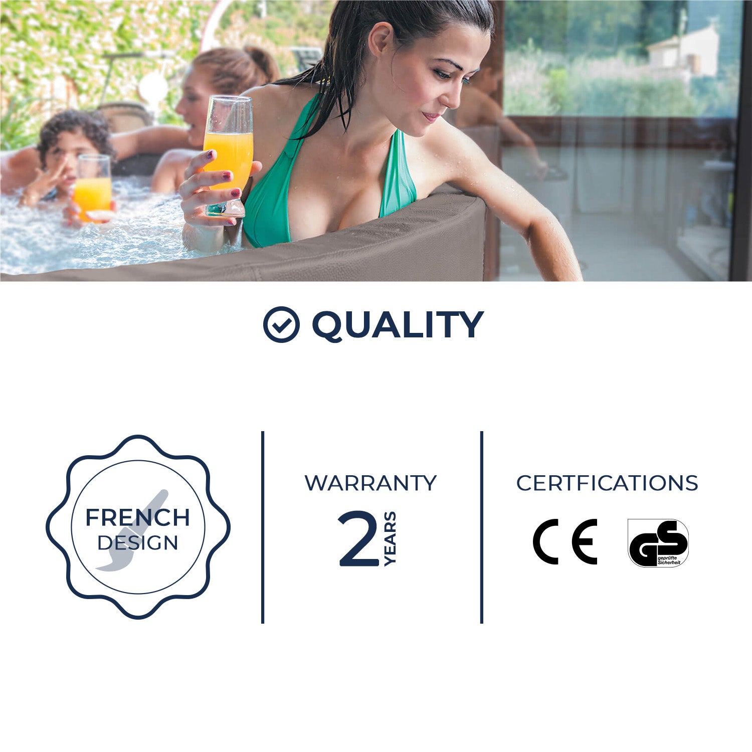 Spa Semirrígido - Conjunto NetSpa Vita Premium + Mobiliário Completo (5 Unidades) – Spa Semirrígido 6 Pessoas