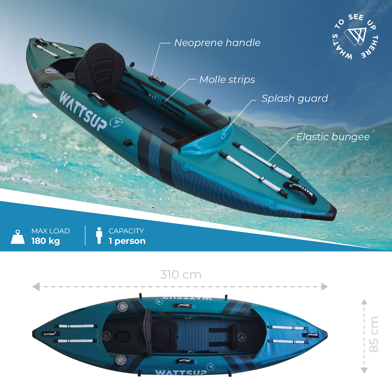 Kayak Insuflável Wattsup COD 1P