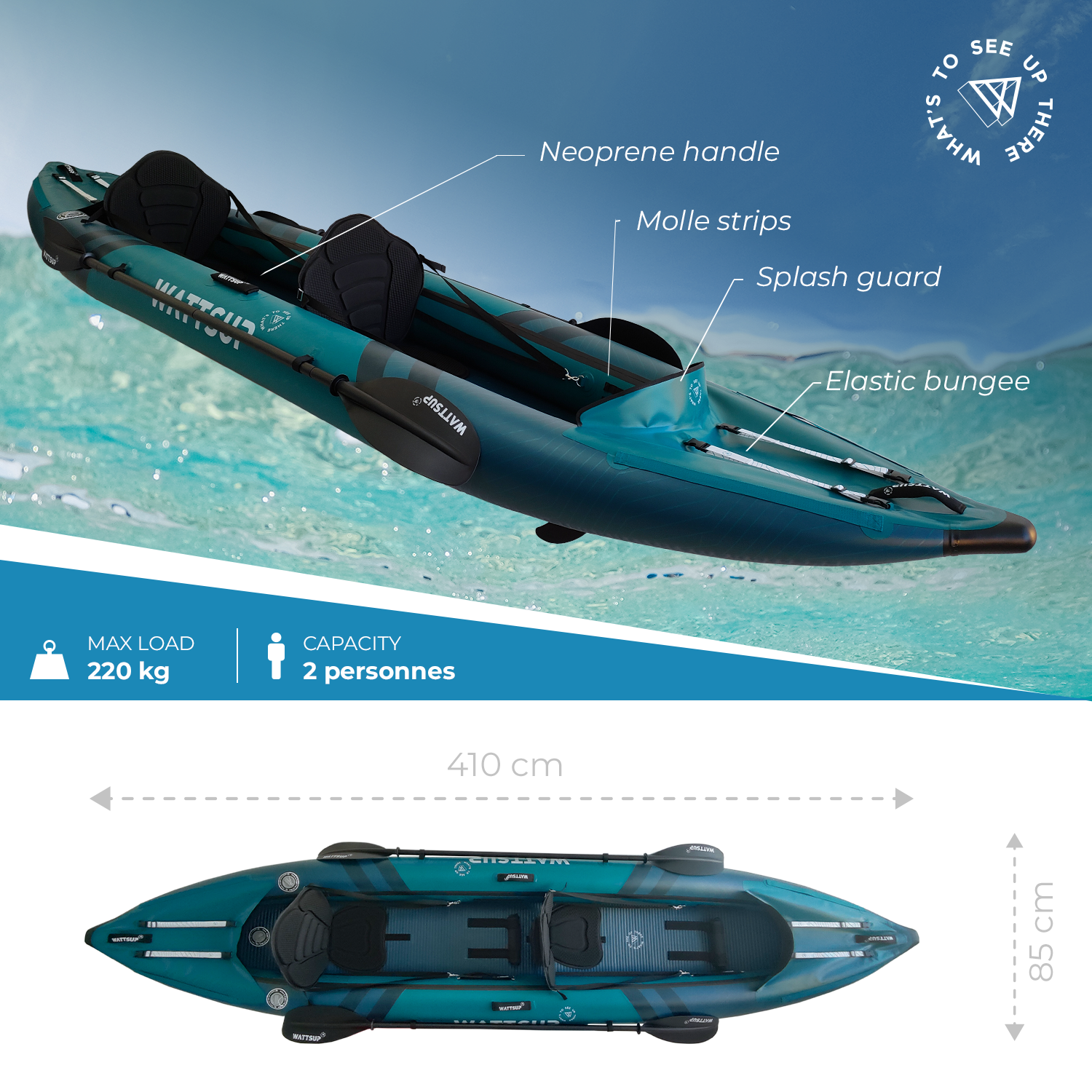 Kayak Insuflável Wattsup COD 2P