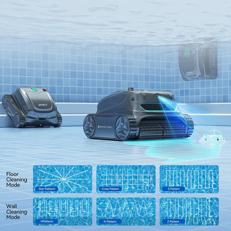 Robot de Piscina Wybot E-TRON S2 Solar Vision – O 1º com Energia Solar Subaquática e Visão IA
