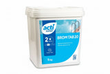 Acti Brom Tab 20 | Bromo em Pastilhas para Piscinas e Spas -1Kg /  5kg / Packs