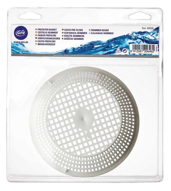 Cesto para Skimmer Standard de Piscina - Proteção e Dosagem Química (Ø 162 mm)