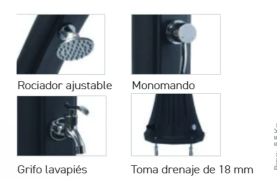 Chuveiro Solar 25 L Negra