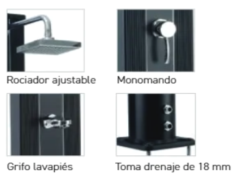 Chuveiro Solar 40L Negra