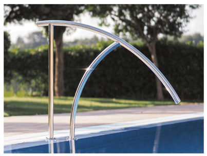Corrimão Handrails - Aço Inox AISI 316 com Flange Soldada (Ø 43mm)