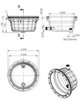 Nicho Piscina Fibra Ø 230 mm com Insertos – Compatível com FlexiNiche e PAR56