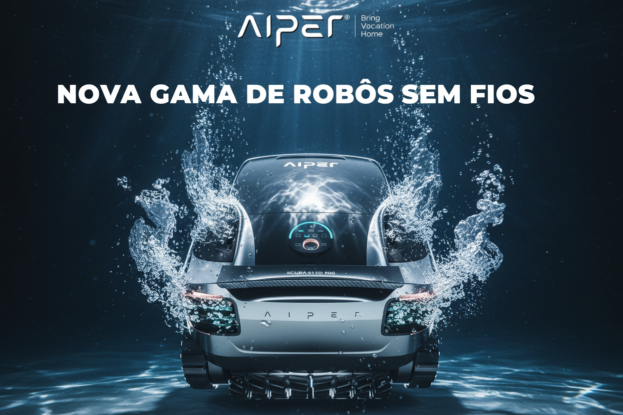 Robot Aspirador de Piscinas Sem Fios Aiper Scuba X1 Pro Max – Limpeza Total 300m²