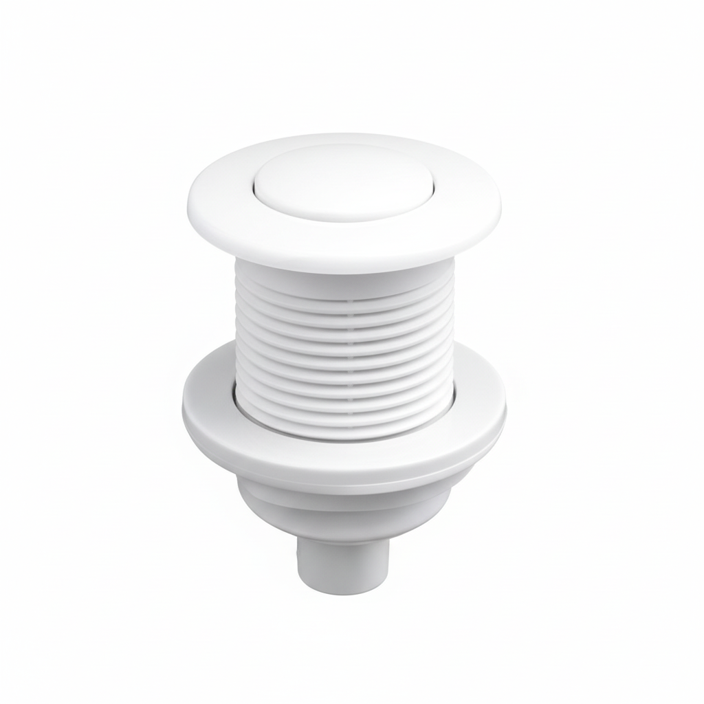 Botão Pneumático em ABS Branco – Controlo Seguro para Hidromassagem