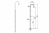 Chuveiro de Piscina Flexinox Pool – Design Minimalista em Aço Inoxidável