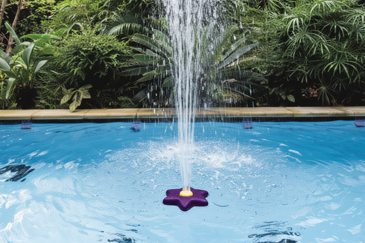 Fonte de Água Flutuante Kokido - Cascata Ajustável para Piscinas com Adaptadores Universais