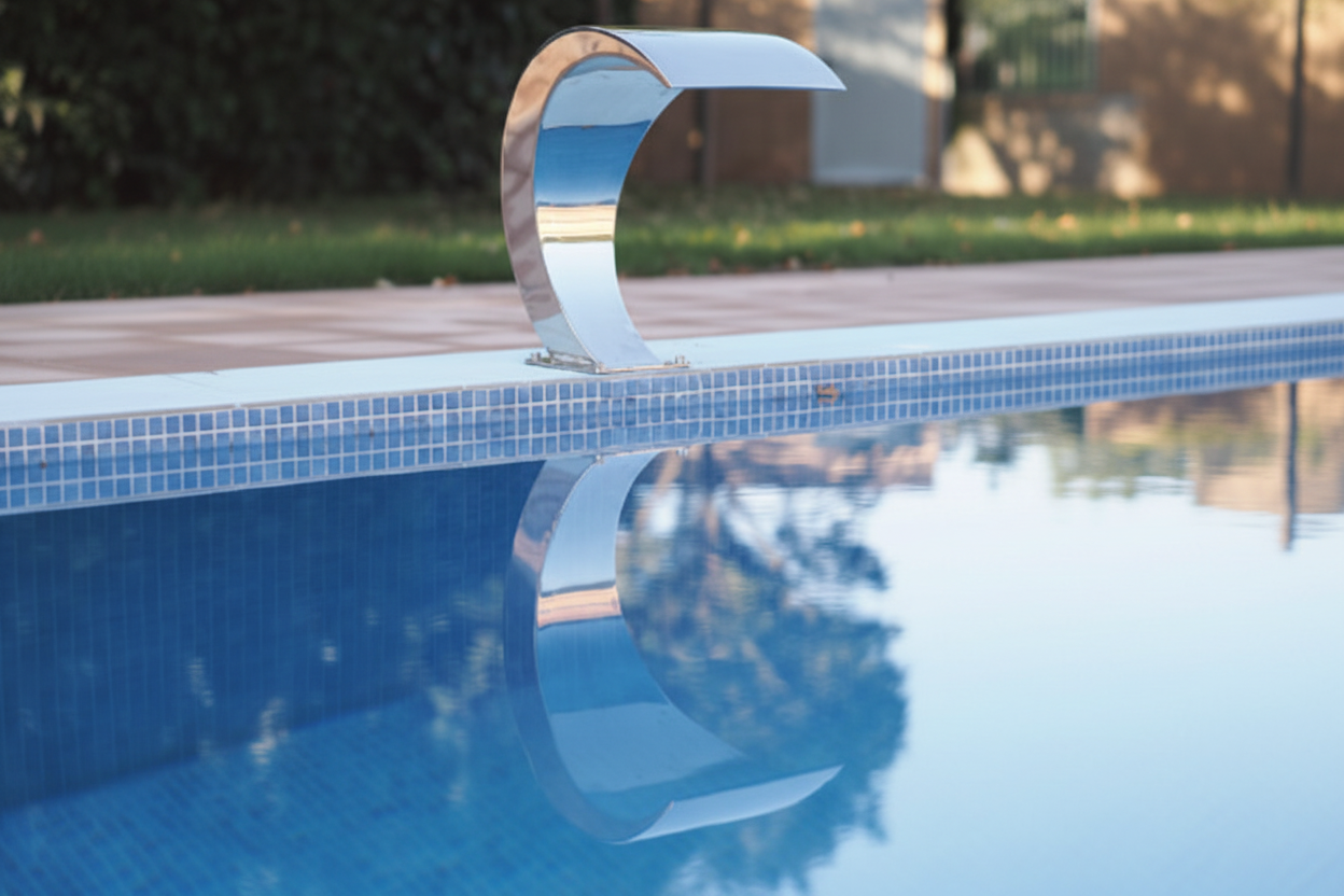 Cascata de Piscina Bali - Design Imponente em Aço Inox (Caudal 30 m³/h)
