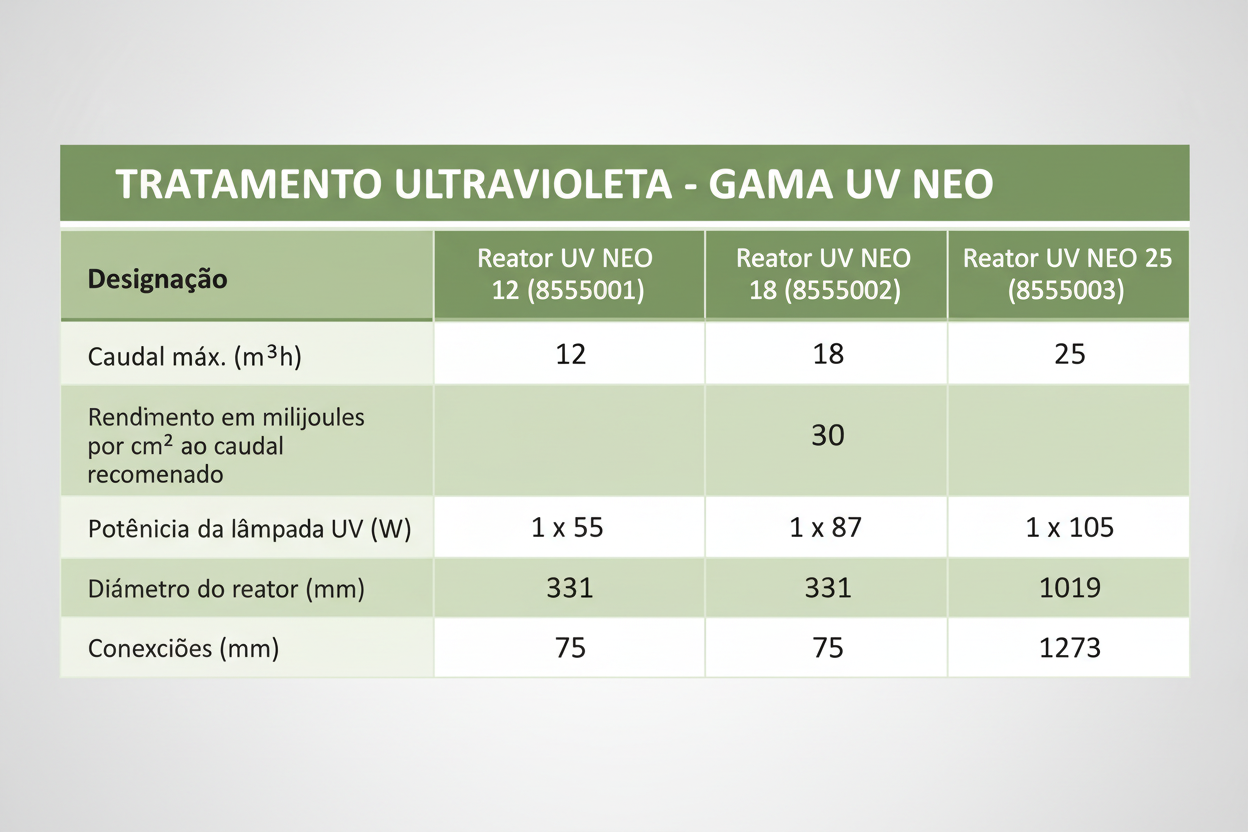 Sistema de Tratamento UV-C Bio-UV Gama NEO – Desinfeção Pura sem Cloro