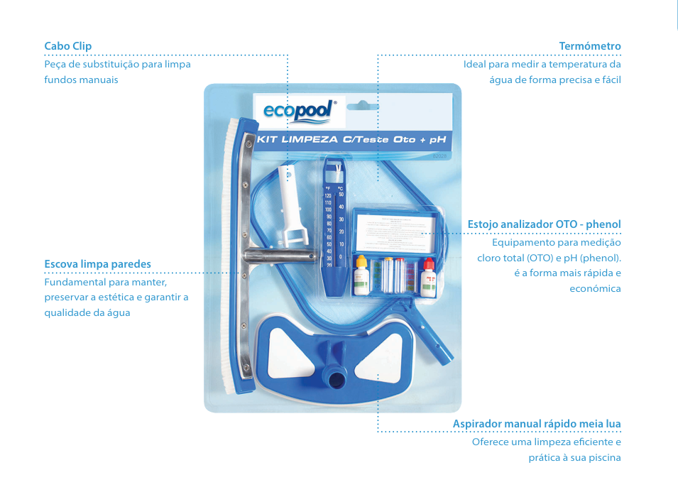 Kit de Limpeza Completo Swimpool – 6 Acessórios Essenciais para Piscina