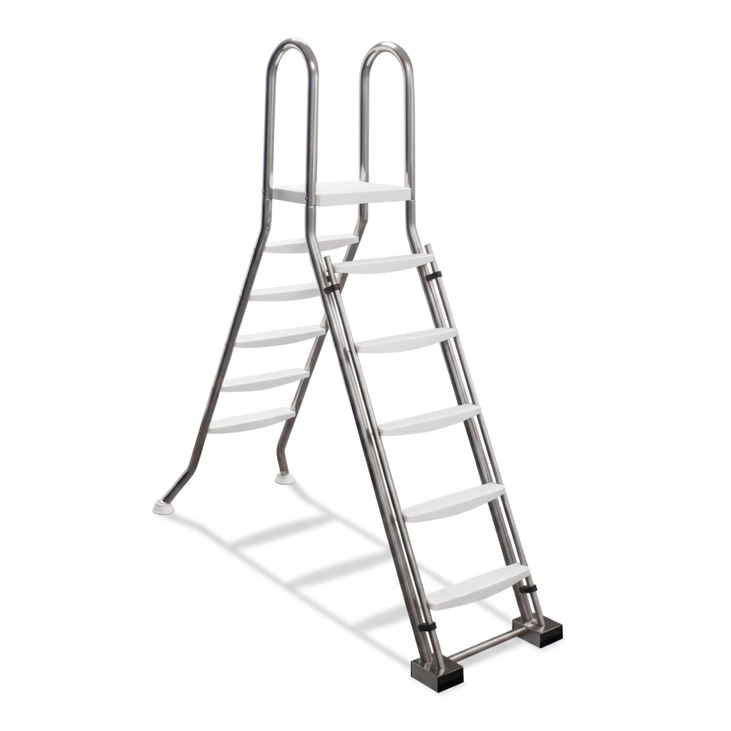 Escada de Segurança para Piscinas Acima do Solo – Inox AISI-304