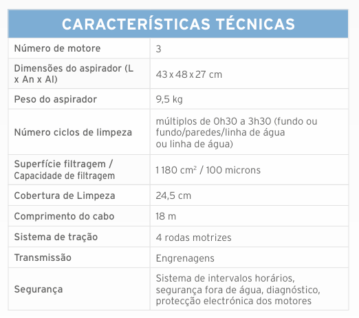 Robot Limpa Fundos Automático Ecopool OV Smart – Filtração Ciclónica de Alta Gama