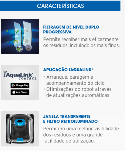 Robot Limpa Fundos Zodiac CNX 30 iQ – Aspirador de Piscina Elétrico e Automático com Conectividade iAquaLink