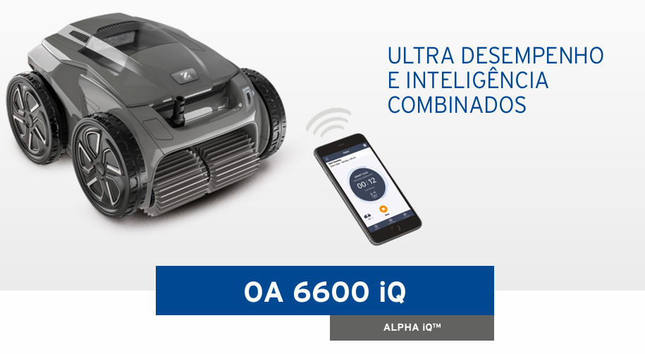 Robot Limpa Fundos Zodiac Alpha iQ OA 6600 iQ – Aspirador de Piscina Elétrico e Automático Inteligente
